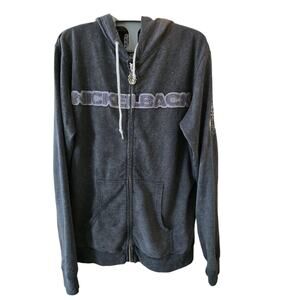 Nickelback 2008 Dark Horse Graphic Hoodie  Size M Retro Charm Zip Up